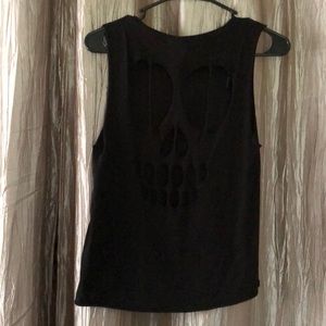 Skull cutout black tank top Divided by H&M